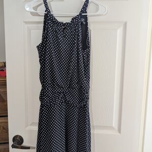 Saint Tropez West Navy Polka Dot Midi Dress